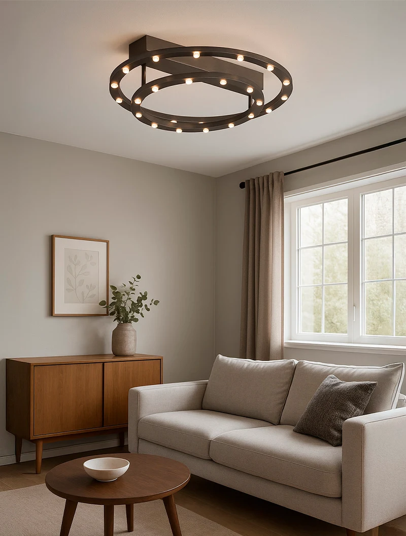 Lustră LED FS-036-X28 56W,3000K,Al+acryl,Brushed coffee LuminaLed 2