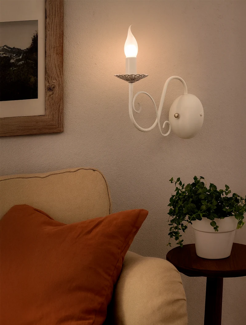 Aplică V1104-0/1AхE14 max 40W 18,5x12x27cm albă LuminaLED 2