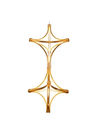 Lustră LED FS-047-D18C,114W,3000K, Al+Silicone,Gold 2