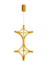 Lustră LED FS-047-D18C,114W,3000K, Al+Silicone,Gold