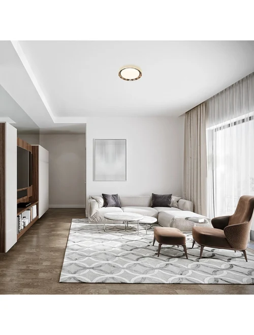 Lustră LED FS-066-X510 ,32W,3000K, Metal Acryl,Grey,D510*68