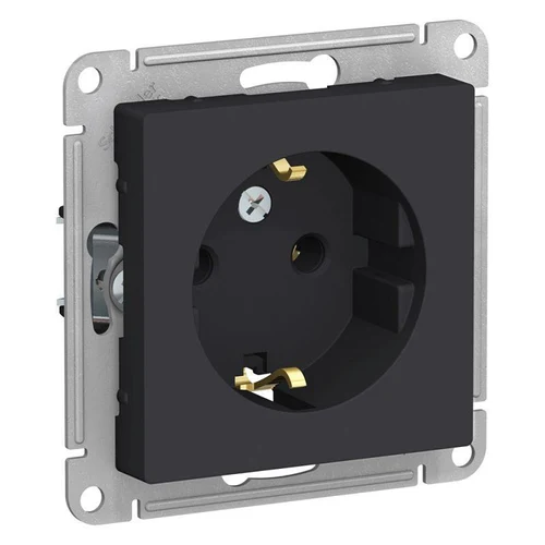 Priză unit f/obtur 16A 250V 2P+E Carbon (5buc) ATN001043 ATLAS SCHNEIDER