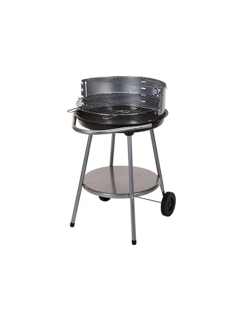Grătar sferic BBQ D51cm, H82cm, 2plase, raft, 4picioare, 2roți