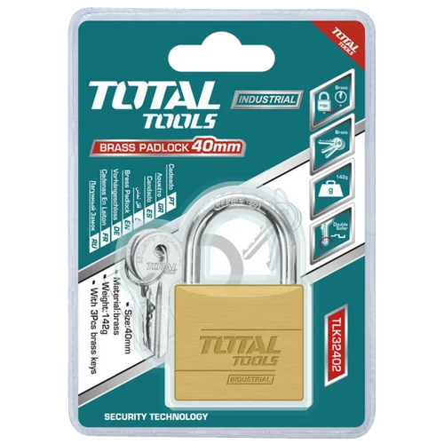 Lacăt ușă 40 mm 3chei Total TLK32402