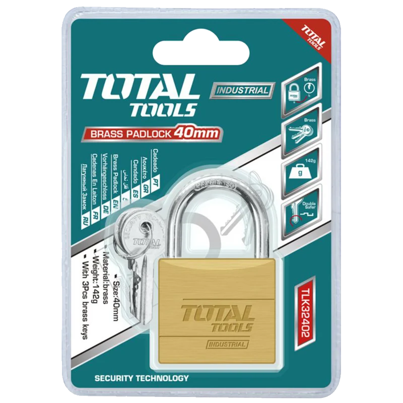 Lacăt ușă 40 mm 3chei Total TLK32402 2