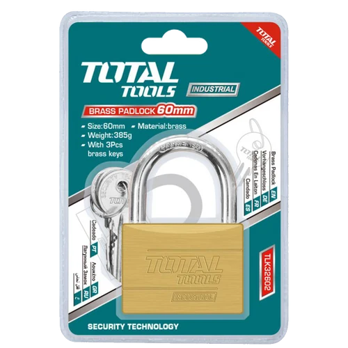 Lacăt ușă 60 mm 3chei Total TLK32602