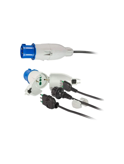 Переходник с промышленной на бытовую розетку 6H 200V-250V (2P+E) 16A IP44 OPTIMUS