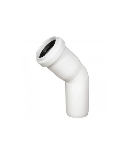 Канализационный отвод PP D32, 45°, белый K32/45 Aquer