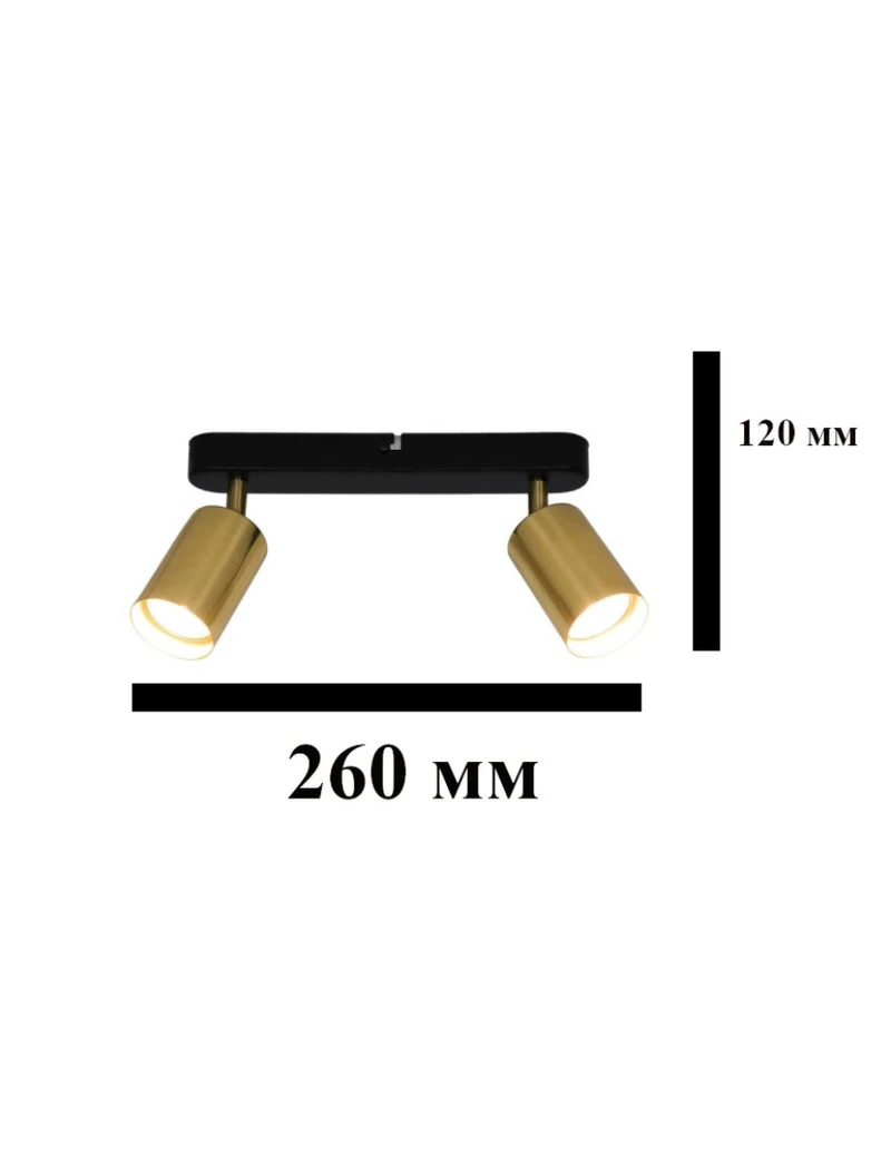 * Lustră VILA GU13013C-2B 2xGU10 50W metal gold ZUMALINE 2