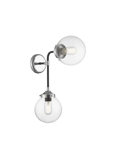 * Aplică RIANO W0454-02D-STAC 2xE27 40W metal chrome ZUMALINE