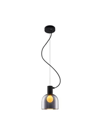 * Lustră LAZARO MD1918-1S 1xE27 60W metal chrome black ZUMALINE