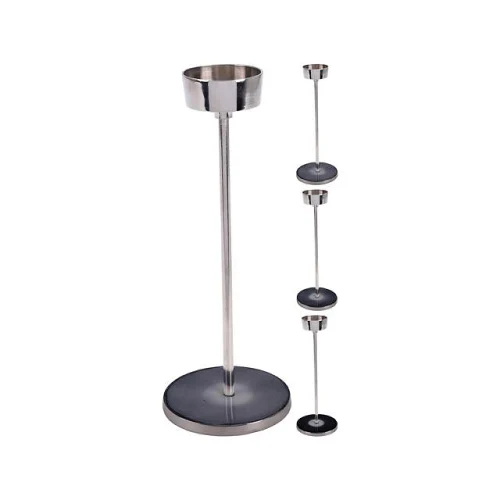 Candelabru nichelat 20cm de o lumânare lată