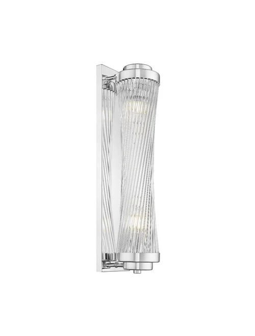 Aplică JH-20127-2 D12+H60cm,E14x2,Metal+Glass,Chrome+clear LuminaLed
