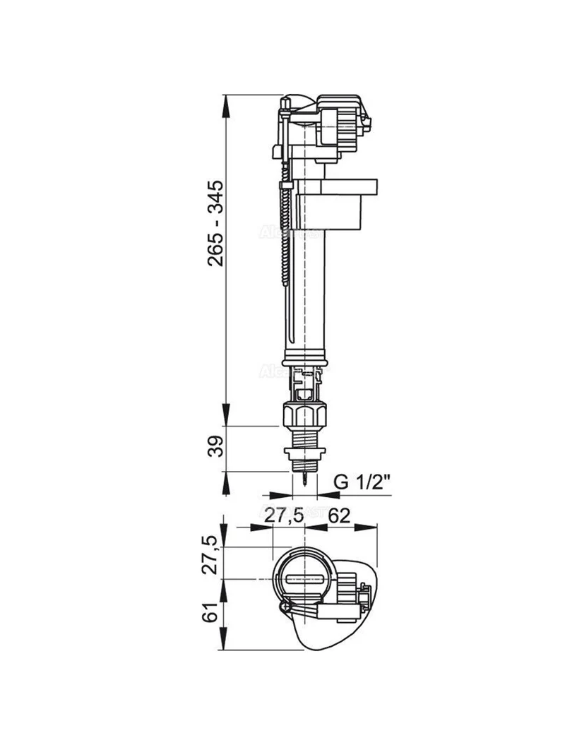 3807 Plutitor Alcaplast alim. inferioară A17 1/2 2