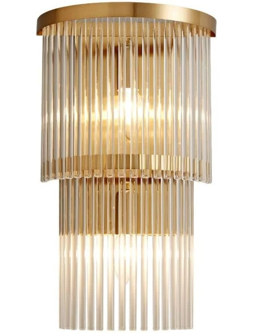 Aplică JH-20122-2 D28+H38cm,E14x2,Stainless+glass,Chrome+clear LuminaLed