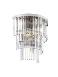Aplică JH-20122-2 D28+H38cm,E14x2,Stainless+glass,Chrome+clear LuminaLed