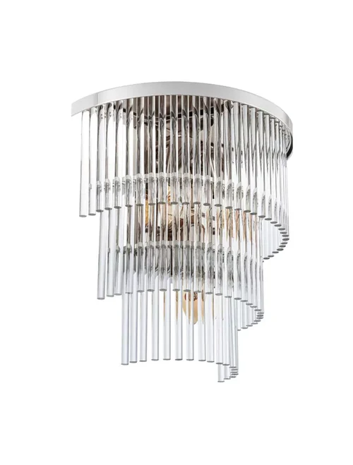 Aplică JH-20122-2 D28+H38cm,E14x2,Stainless+glass,Chrome+clear LuminaLed