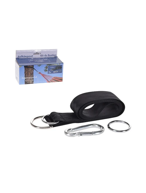 * Set fixare hamac: 2curele 2mx5cm, inele și carabină