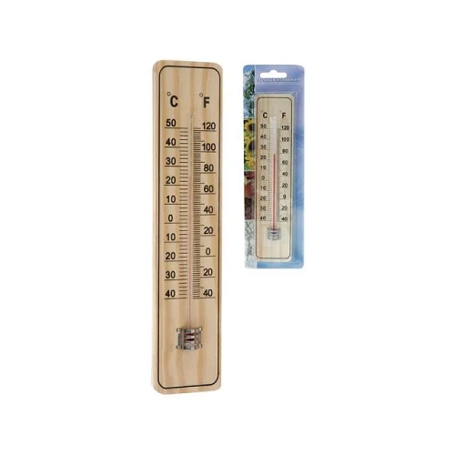 Termometru clasic din lemn de perete, 22cm