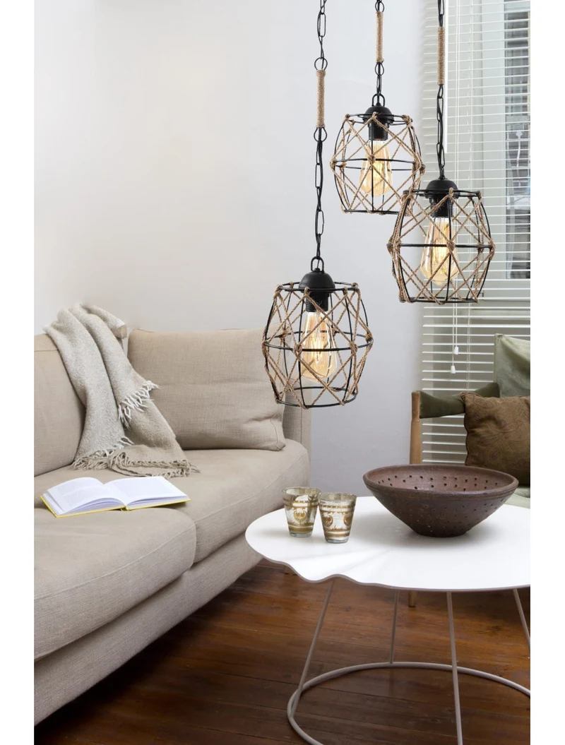 Lustra NEVRA 3xE27 Black Begusa 2