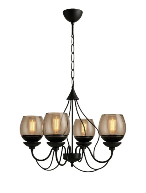* Lustră BERCIS 4xE27 Black Begusa