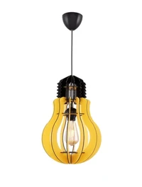 Suspensie AMPUL 1xE27 Yellow lemn Begusa