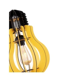Suspensie AMPUL 1xE27 Yellow lemn Begusa 3