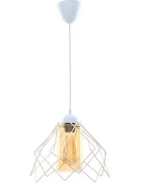 Lustra KONTES 1xE27 White sticla Begusa