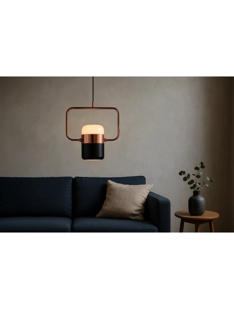 Suspensie LED JH-601 D18x18.5cm, 5W, Metal+Acryl,Rose gold+Black,Luminaled 2