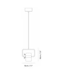 Suspensie LED JH-602 D15.5x25.5cm, 5W, Metal+Acryl,Rose gold+Black,Luminaled 5