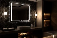 Светодиодное зеркало FRIDERIQUE, 700×600 мм, с сенсорным управлением (Touch) 2