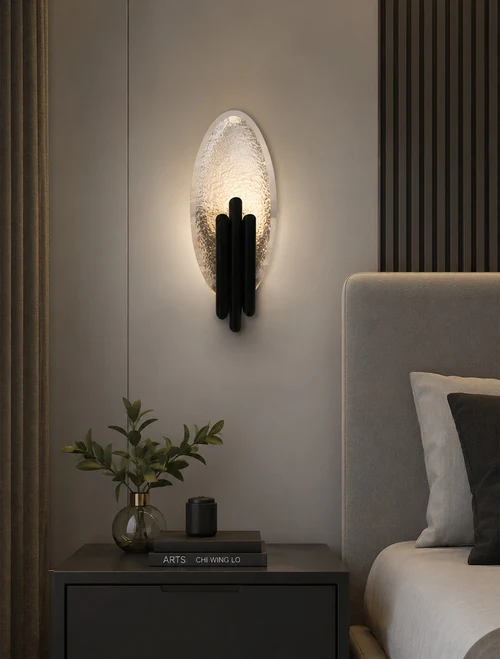 Aplică LED JH-855,D17xH45cm,Metal+Resin,Chrome+Blk LuminaLed