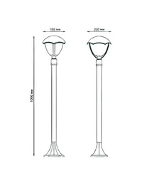 * Corp de ilum grădină GD030 stilp/E27/60W/170-240V/IP54/Aura GAUSS 2