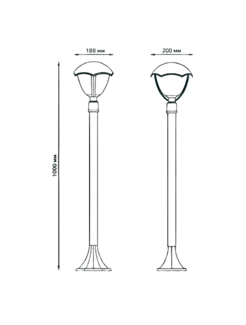 * Corp de ilum grădină GD030 stilp/E27/60W/170-240V/IP54/Aura GAUSS 2