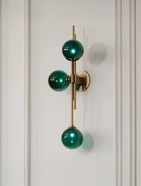 Aplică JH-20115-3BL D28xH74cm,G9x3,Metal+Glass,Chr+Blue LuminaLed 2