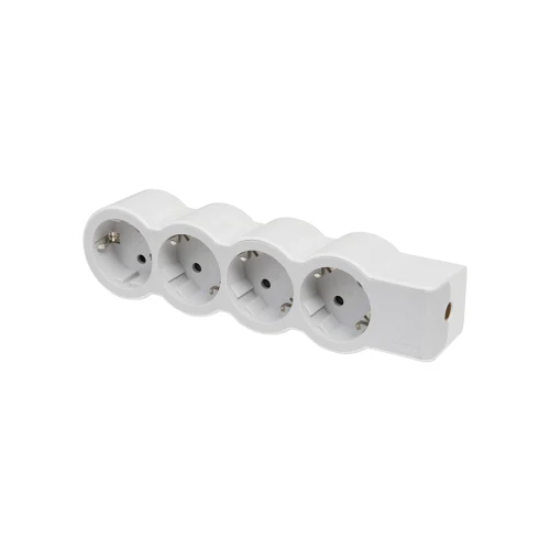 Bloc Multipriză Mobil Standard 4x2P+T alb-gri