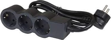 Bloc Multipriză Mobil Standard 3x2P+T 5m negru