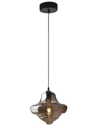 Suspensie LED JH-817 D27x33cm,15W Metal+Glass,Smoke LuminaLed