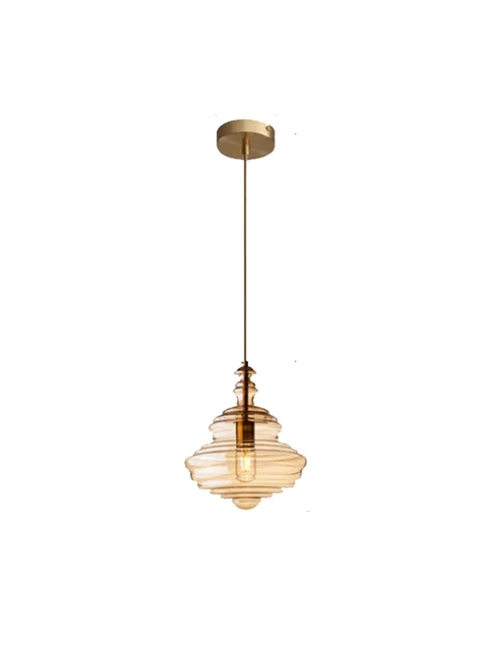 Suspensie LED JH-816 D27x32cm,15W Metal+Glass,Amber Luminaled