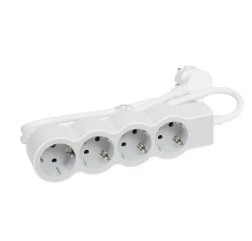 Bloc Multipriză Mobil Standard 4x2P+T 1,5m alb-gri