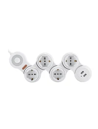 Удлинитель гибкий «Змейка» 4 розетки + 2 USB S12 2