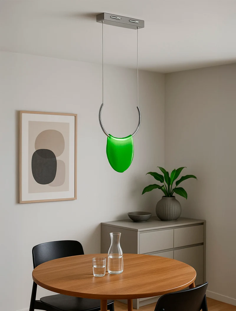 Suspensie LED JH-812 D30xH53cm,3W Metal+Glass,Green LuminaLED 3