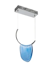 Suspensie LED JH-812 D30xH53cm,3W Metal+Glass,Blue Luminaled