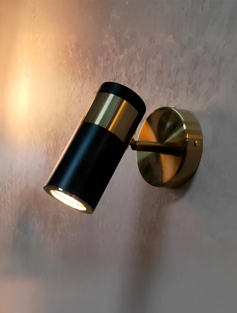 Aplică JH-743-S D10x6xH13.7cm,GU10x1, Metal,Black+Gold, LuminaLED 2