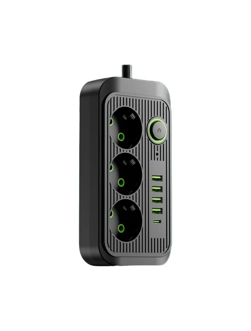 S09 Filtru rețea 3P+6USB+buton