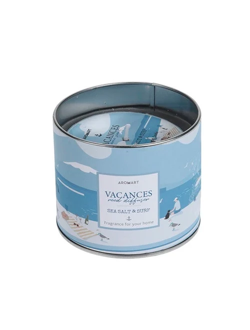 Lumânare aromatizată în borcan metalic 9x8cm, 2 arome