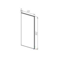 96121 Oglindă pentru baie Bayro Modern ortogonală 400x800 I 4