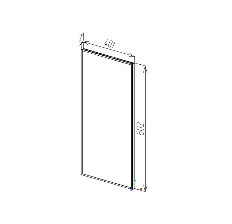 96121 Oglindă pentru baie Bayro Modern ortogonală 400x800 I 4