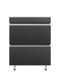 Шкаф для ванной 700x480 гранит экопанель черный 2