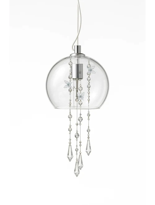 Lustră PAPILLON 01-CH d200x380 1xE14 crystal Luminaled
